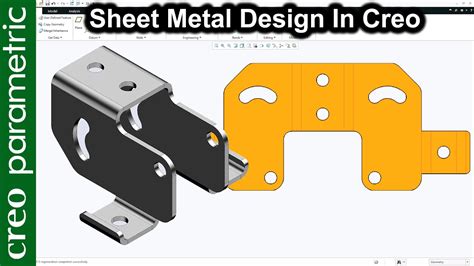 creo sheet metal bracket|Sheetmetal Design using Creo Parametric.